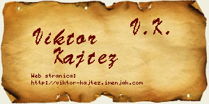 Viktor Kajtez vizit kartica